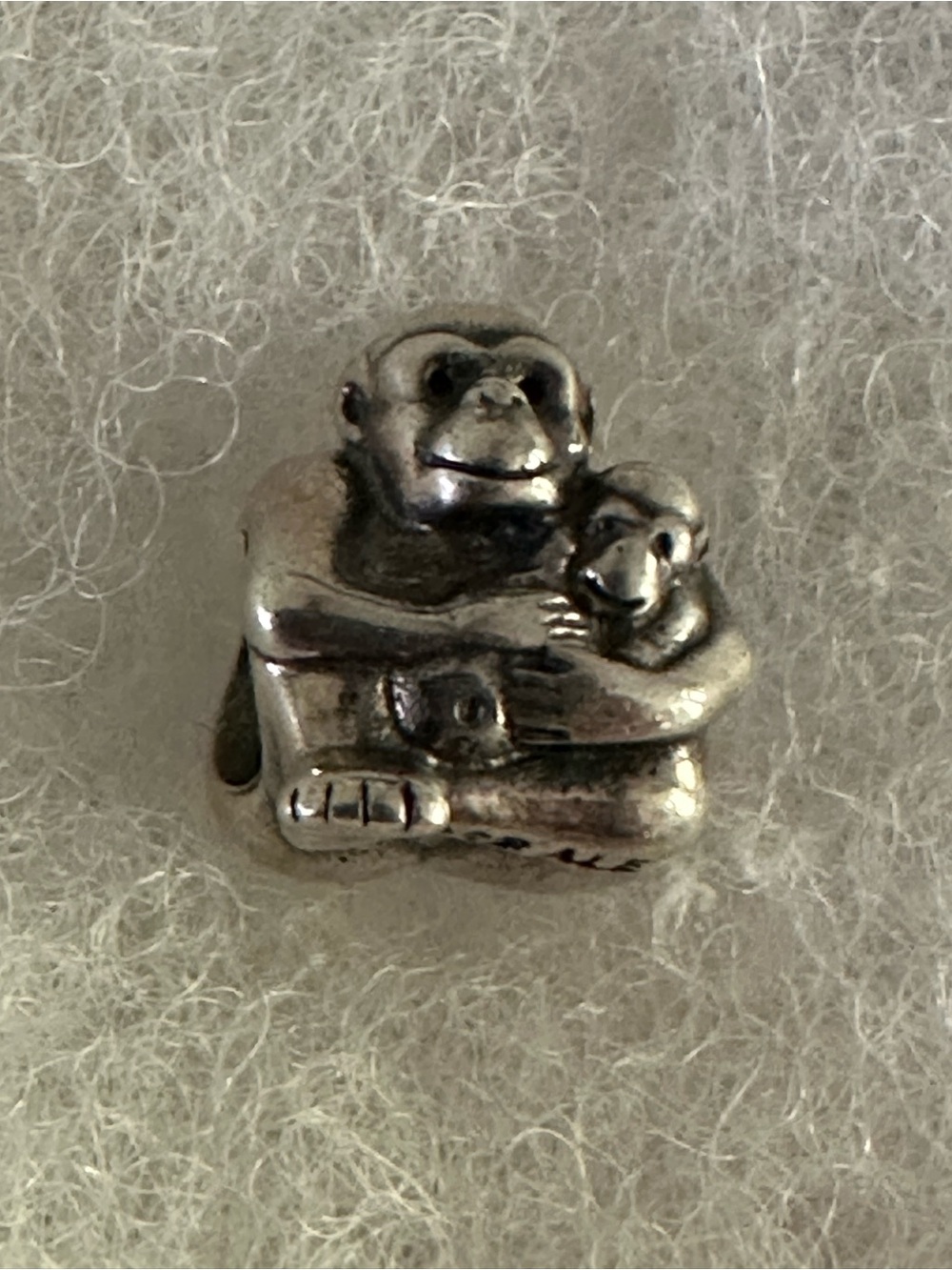 Pandora Silver Monkey Mother & Baby Charm
